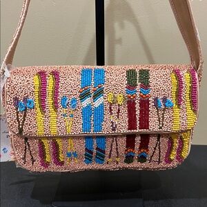 From India To You | Beaded Ski ⛷️ Motif Shoulder Bag